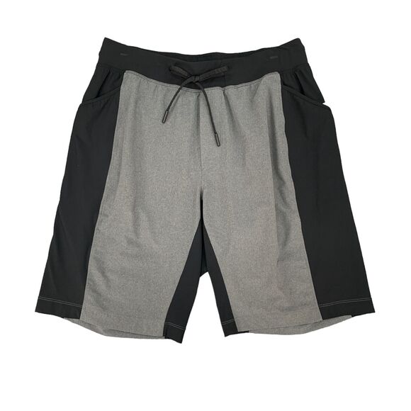 Lululemon Shorts Mens M Medium Black Gray Inner Lined Athletic Training Running - Picture 1 of 11